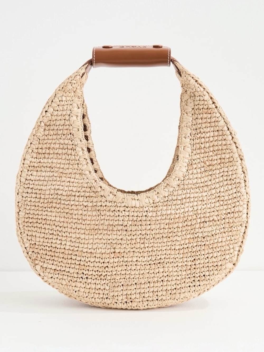 Staud Moon Natural Raffia Bag